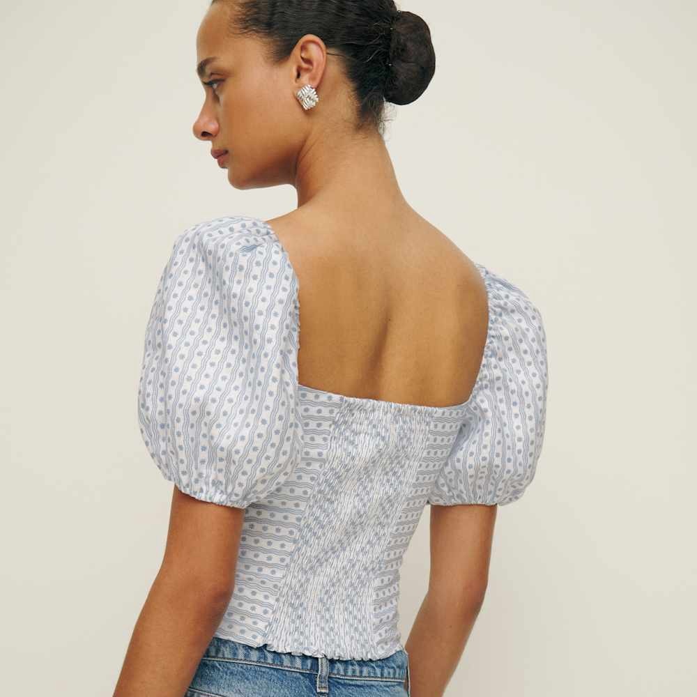 Reformation Marella Linen Top - Picture 2 of 2
